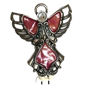 🎉HP 10/20🎉Pink and Silver Angel UL Listed Night Light